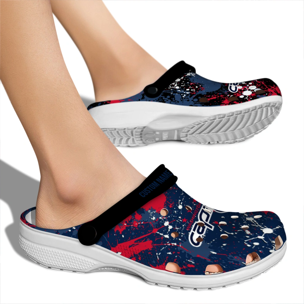 washington-capitals-clog-personalized-splatter-splash-blue-black-fashion-forward.webp