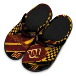 Washington Commanders Clogs – Custom Circuit Geometry Burgundy Black 1