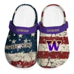 Washington Huskies Clogs - Custom Distressed Stripes Purple Red Blue 1 washington-huskies-clog-custom-distressed-stripes-purple-red-blue-best-selling.webp