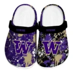 Washington Huskies Clogs - Customized Splatter Splash Purple Black 1 washington-huskies-clog-customized-splatter-splash-purple-black-best-selling.webp