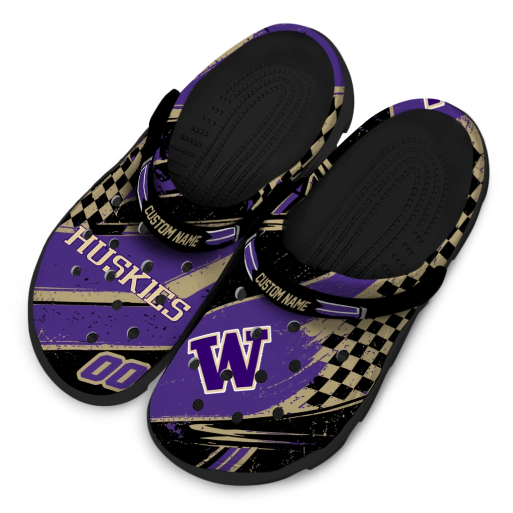 washington-huskies-clog-personalized-checkered-streaks-purple-black-latest-model.webp