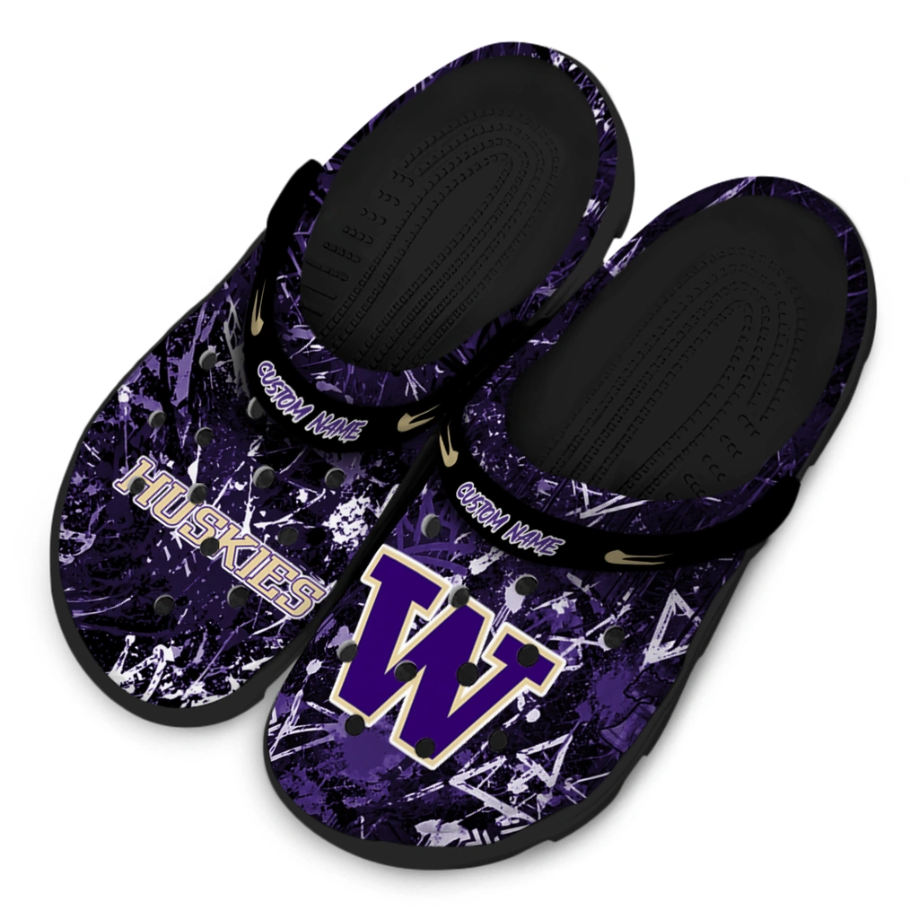 washington-huskies-clog-personalized-graffiti-burst-purple-black-latest-model.webp