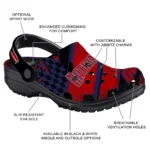 Washington Nationals Clogs – Custom Checkered Streaks Red Black 1