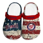 Washington Nationals Clogs - Customized Distressed Stripes Red Blue 1 washington-nationals-clog-customized-distressed-stripes-red-blue-best-selling.webp