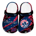 Washington Wizards Clogs – Custom Circuit Geometry Blue Black 1