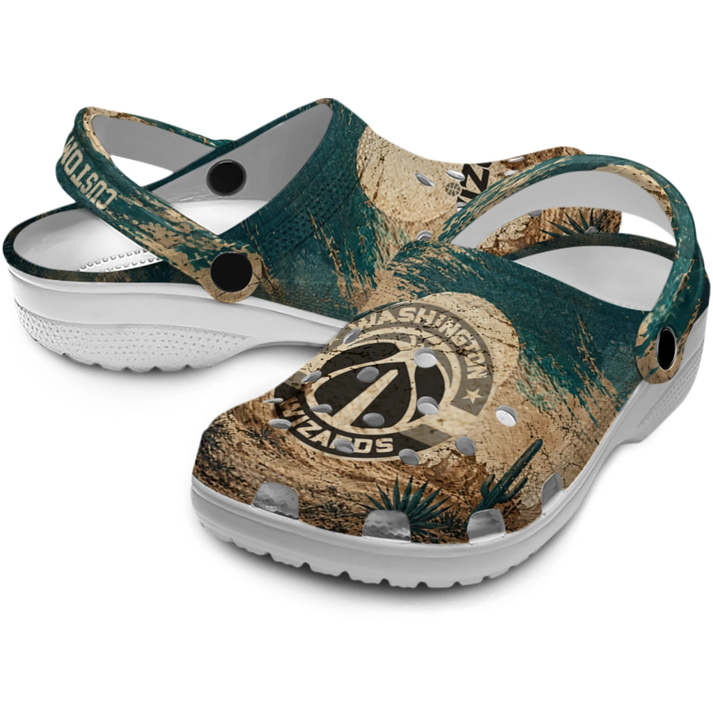 washington-wizards-clog-custom-cracked-landscape-fir-green-beige-high-quality.webp