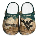 West Virginia Mountaineers Clogs - Customized Cracked Landscape Fir Green Beige 1 west-virginia-mountaineers-clog-customized-cracked-landscape-fir-green-beige-best-selling.webp