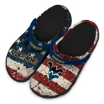 west-virginia-mountaineers-clog-customized-distressed-stripes-blue-red-blue-best-selling.webp