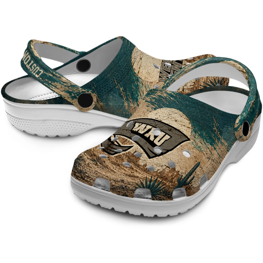western-kentucky-hilltoppers-clog-custom-cracked-landscape-fir-green-beige-high-quality.webp