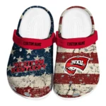 Western Kentucky Hilltoppers Clogs - Custom Distressed Stripes Red Blue 1 western-kentucky-hilltoppers-clog-custom-distressed-stripes-red-blue-best-selling.webp