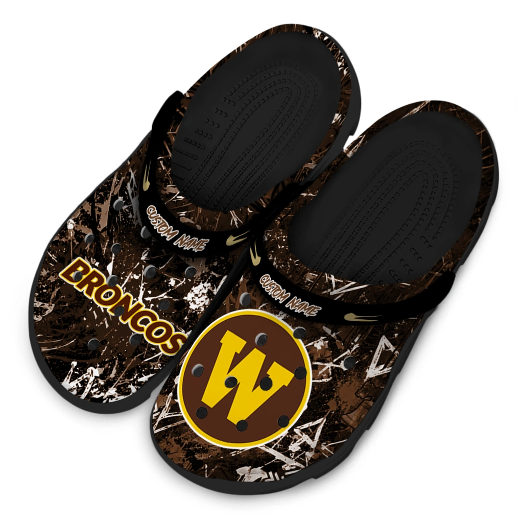 western-michigan-broncos-clog-custom-graffiti-burst-brown-black-latest-model.webp