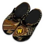 Western Michigan Broncos Clogs – Customized Circuit Geometry Brown Black 1