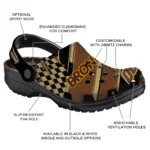 Western Michigan Broncos Clogs – Customized Circuit Geometry Brown Black 1