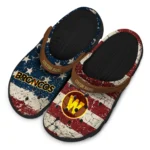 western-michigan-broncos-clog-customized-distressed-stripes-brown-red-blue-best-selling.webp