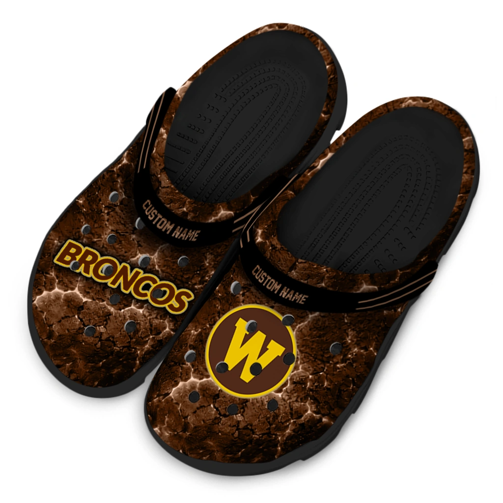 western-michigan-broncos-clog-personalized-cracked-energy-brown-black-latest-model.webp