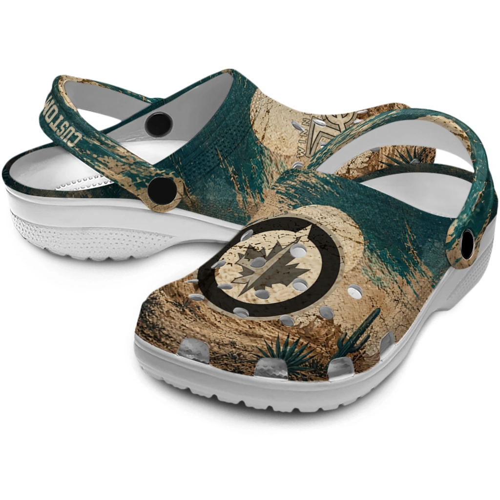 winnipeg-jets-clog-personalized-cracked-landscape-fir-green-beige-high-quality.webp