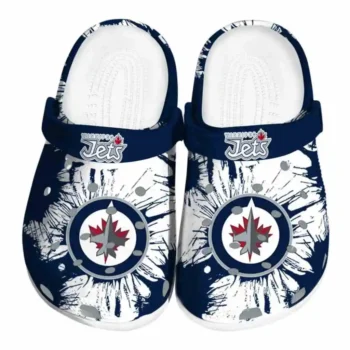 Winnipeg Jets Clogs Splatter Graphics Best Selling