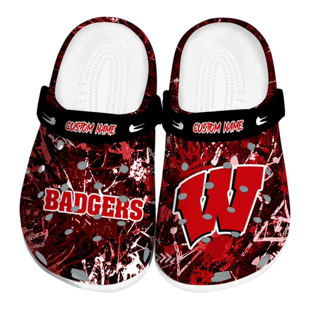 wisconsin-badgers-clog-customized-graffiti-burst-red-black-best-selling.webp wisconsin badgers clog customized graffiti burst red black best selling