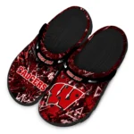 wisconsin-badgers-clog-customized-graffiti-burst-red-black-best-selling.webp