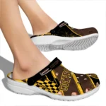 Wyoming Cowboys Clogs – Personalized Circuit Geometry Brown Black 1
