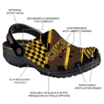 Wyoming Cowboys Clogs – Personalized Circuit Geometry Brown Black 1