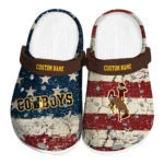 Wyoming Cowboys Clogs - Personalized Distressed Stripes Brown Red Blue 1 wyoming-cowboys-clog-personalized-distressed-stripes-brown-red-blue-best-selling.webp