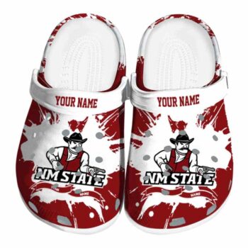 New Mexico State Aggies Custom Fan Clogs - Splatter Pattern